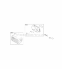 Exhaust System Diagram and Parts List for 122R02-0110-H1  Briggs and Stratton Engine